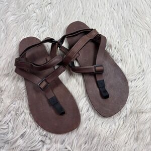 NWOB Shamma Super Browns Barefoot Sandals Leather Men's 9 Women's 10 10.5